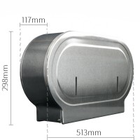 SUS304 Twin Jumbo Toilet Roll Paper Dispenser